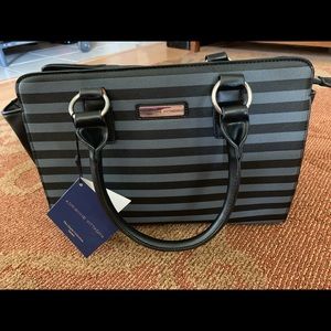 Black and Gray Adrienne Vittadini Satchel